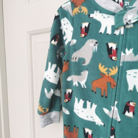 2/$15 Carter's fleece sleeper size 2 - Picture 3 of 4